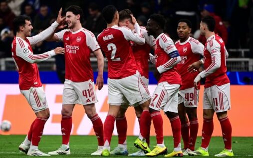 Arsenal manager Mikel Arteta issuing instructions from the touchline during a Champions League match