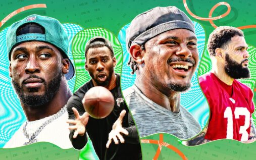 Kenneth Walker III running with the football during an NFL game