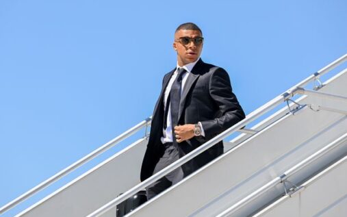 Kylian Mbappe looking frustrated during a Real Madrid match