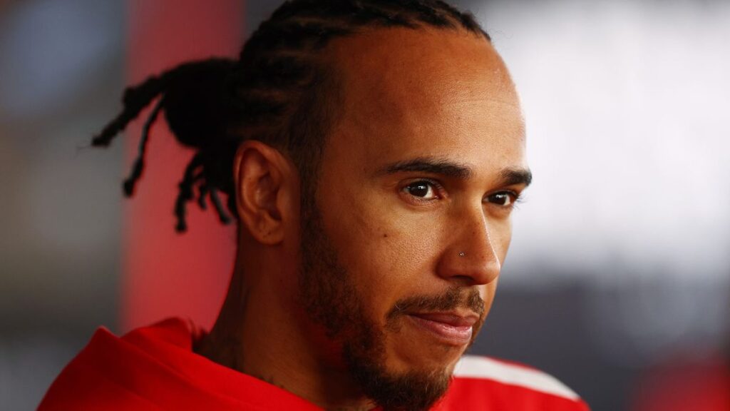 Lewis Hamilton driving his Ferrari during Friday practice at the Japanese Grand Prix