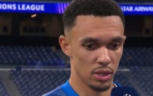 Liverpool principal owner John W. Henry and Real Madrid defender Trent Alexander-Arnold