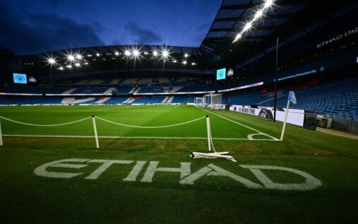 Exterior view of the Etihad Stadium, home of Manchester City, ahead of a Premier League fixture
