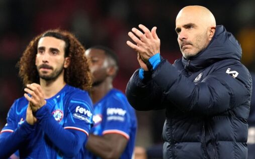 Marc Cucurella training with the Spain national team in Madrid
