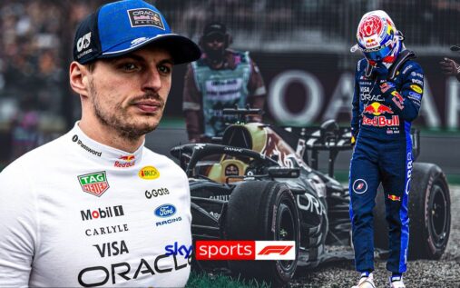 Max Verstappen looking deeply frustrated while sitting inside his Formula 1 car