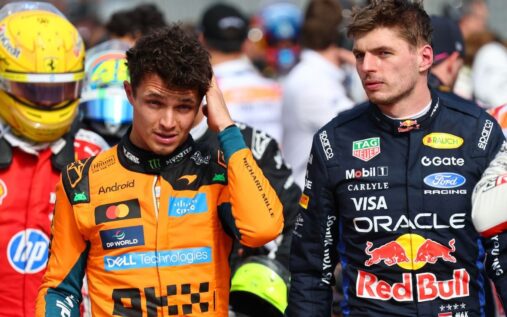 Max Verstappen looking frustrated in his Red Bull team gear at the Australian Grand Prix