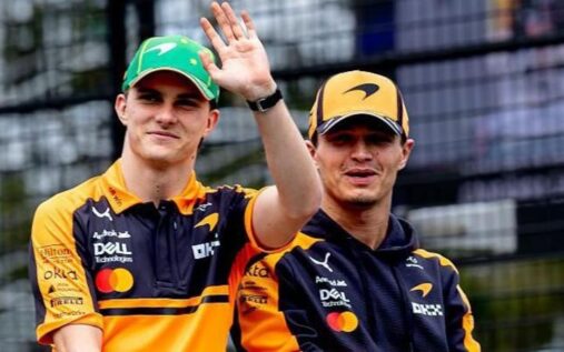 Lando Norris driving the McLaren Formula 1 car during the Australian Grand Prix