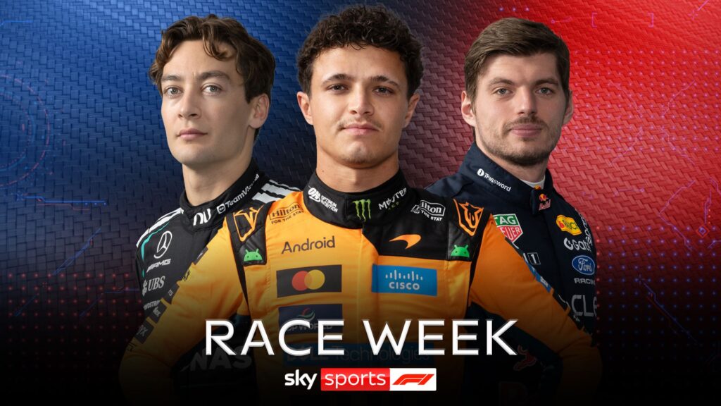 George Russell driving the 2026 Mercedes Formula 1 car around a high-speed corner