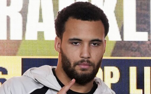 British heavyweight boxer Moses Itauma standing in the ring ready for a fight