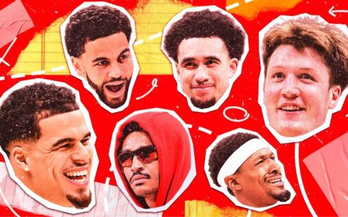 Jose Alvarado dribbling the basketball in a New York Knicks uniform