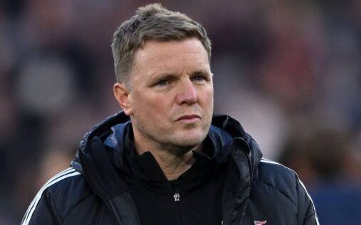 Arsenal defender Ben White looking across the pitch during a Premier League match