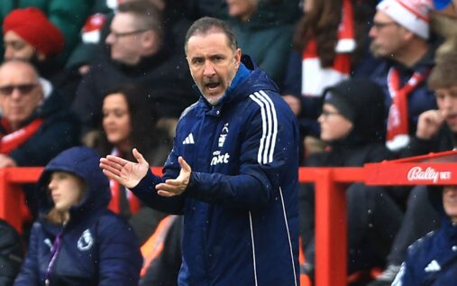 Nottingham Forest players training intensely ahead of their Europa League match against FC Midtjylland