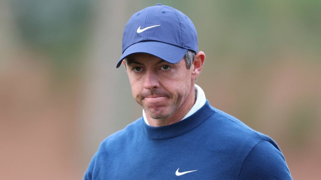 Rory McIlroy walking on the golf course during a tournament