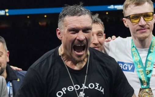Peter Fury looking on intensely during a boxing training session