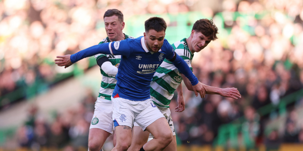 Rangers manager Danny Rohl gestures from the touchline during a match at Ibrox