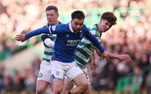 Rangers manager Danny Rohl gestures from the touchline during a match at Ibrox