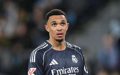 Trent Alexander-Arnold looking dejected while playing for Real Madrid