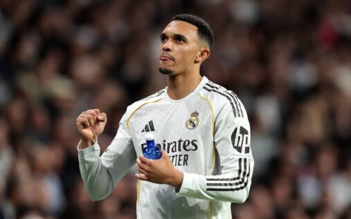 Trent Alexander-Arnold playing for Real Madrid during a Champions League match