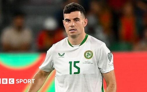 Republic of Ireland defender John Egan speaks to the media ahead of the World Cup play-off against the Czech Republic.