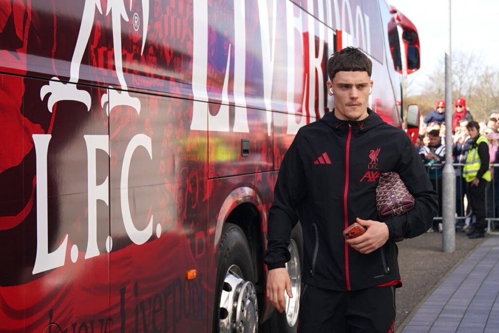 Florian Wirtz playing for Liverpool in the Premier League