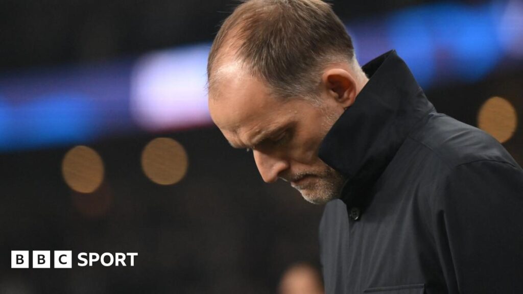 England manager Thomas Tuchel looking thoughtful on the touchline during the international friendly match against Uruguay