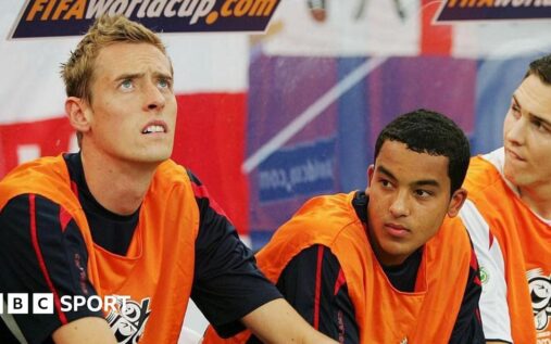 England manager Thomas Tuchel observing players during a training session ahead of the World Cup