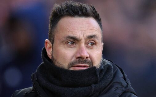 Robbie Keane looking thoughtful on the touchline while managing Ferencvaros