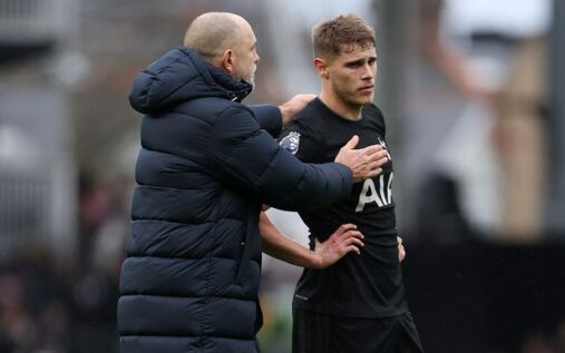 Tottenham Hotspur manager Igor Tudor looks concerned on the touchline during a Premier League match