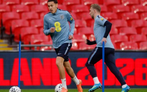 Tottenham Hotspur youngster Tye Hall participating in a football training session