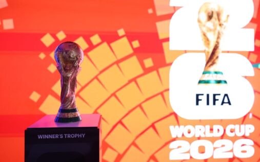 Lionel Messi lifting the World Cup trophy for Argentina in Qatar