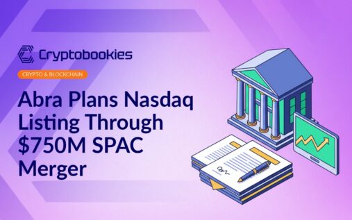 Signed merger document with pen on table, Nasdaq stock exchange building in background, upward-trending stock chart on screen.