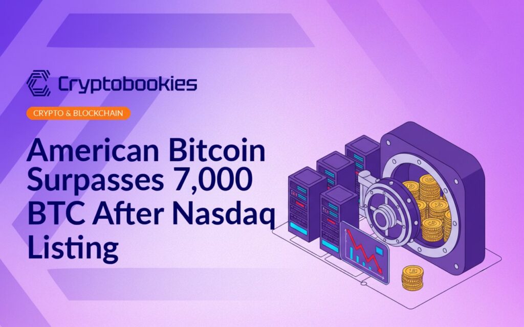 Secure vault filled with stacked gold coins, glowing server racks in a row, and a downward trending financial chart screen.