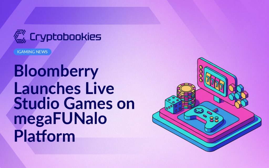 Colorful digital slot machine interface with animated reels and jackpot numbers on a dark blue background.