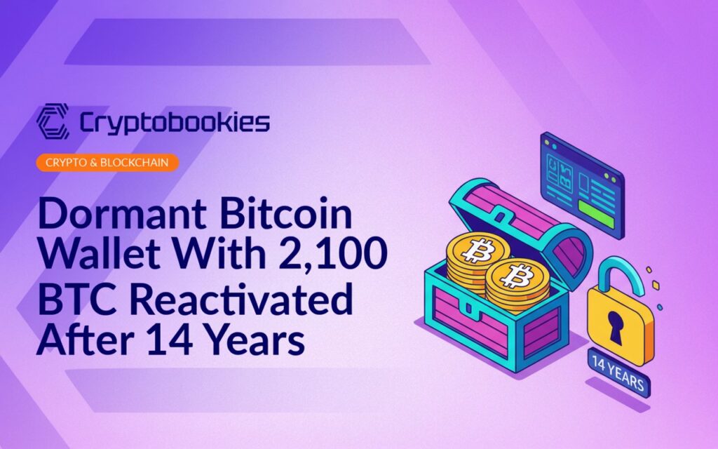 Close-up of a digital wallet icon on a glowing Bitcoin coin background with binary code and network lines overlay.