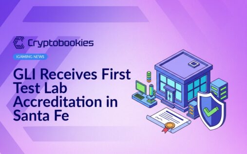 Laboratory building with testing equipment, certificate displaying ribbon seal, and shield featuring checkmark emblem.