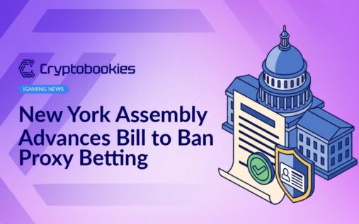 New York Capitol building with a stamped legal document featuring a green checkmark and a shield holding an ID card.