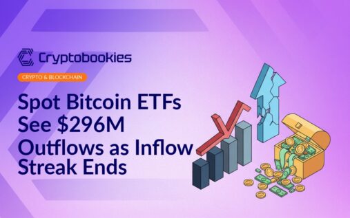 Downward bar chart with red arrow, cracked upward arrow, open fund box spilling cash on white background