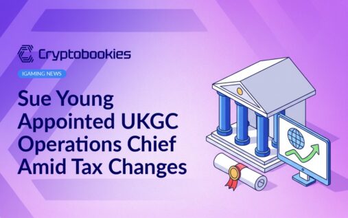 Government building with columns, sealed document tied with ribbon, and monitor displaying globe and upward trending chart.