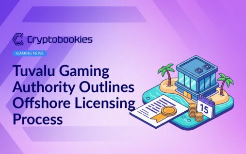 License document with red seal, offshore island office in background, calendar marked with stacked coins on the side