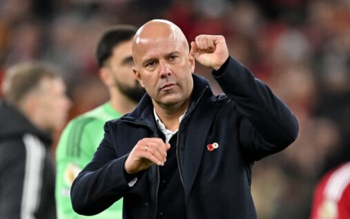 Liverpool manager Arne Slot issuing instructions from the touchline during a Premier League match