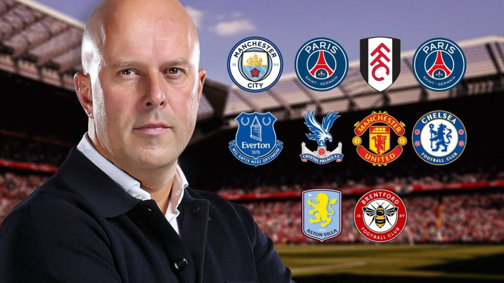 Liverpool manager Arne Slot looking pensive on the touchline during a crucial Premier League fixture