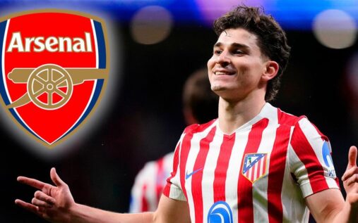 Julian Alvarez playing for Atletico Madrid in a competitive match