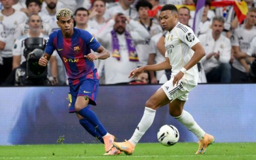 Dejected Real Madrid and Barcelona players after their Champions League quarter-final eliminations