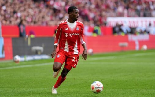 Nicolas Jackson playing for Bayern Munich during a Bundesliga football match