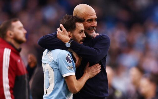 Bernardo Silva playing for Manchester City in the Premier League