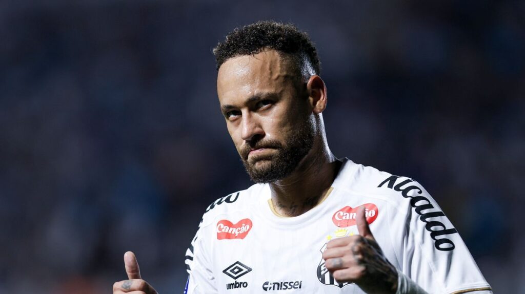 Carlo Ancelotti and Neymar split graphic in Brazil national team colours