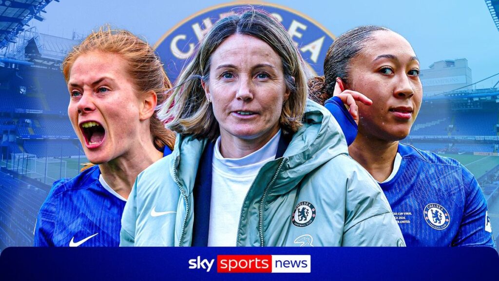 Chelsea Women head coach Sonia Bompastor standing on the touchline