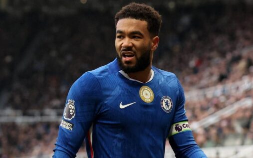 Chelsea captain Reece James playing in a Premier League match