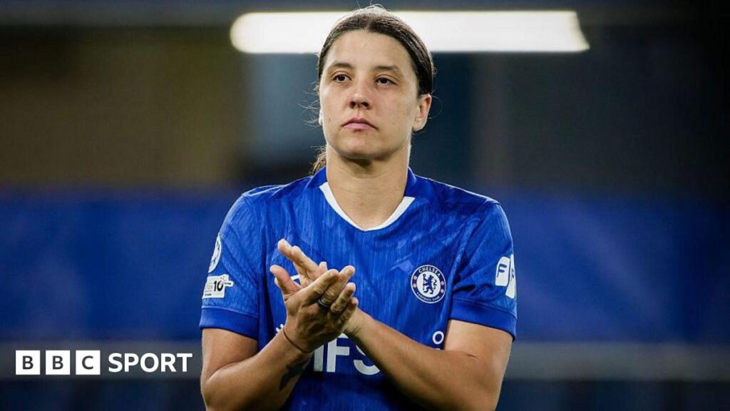 Sam Kerr playing for Chelsea in the Women's Super League