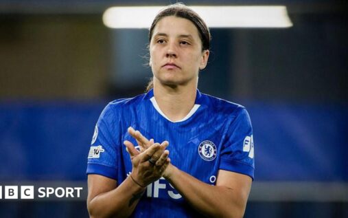 Sam Kerr playing for Chelsea in the Women's Super League
