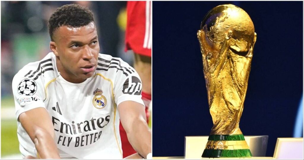 Kylian Mbappe looking dejected while playing for Real Madrid